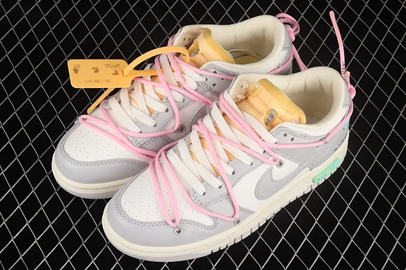All Categories Nk SB Dunk Series Nk SB Dunk Low Low-top sneakers Pure original version OF x Nk Dunk Low OW Gray SB smashed backboard fashion casual sneakers DM1602-109